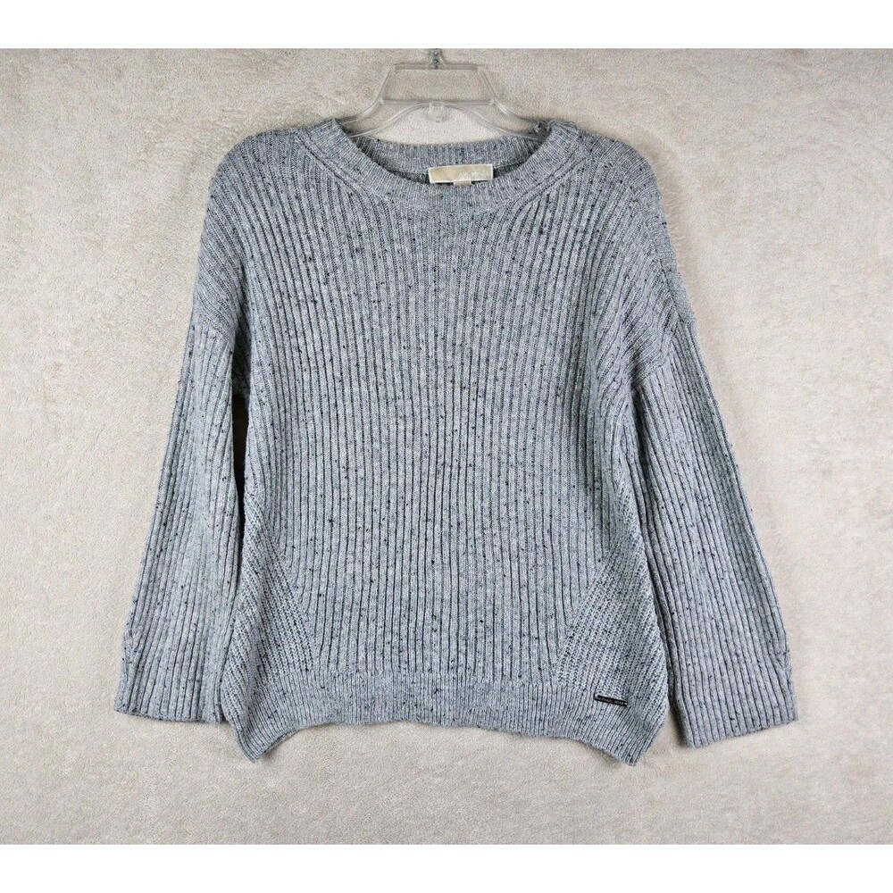Michael Kors MK Women’s Long Sleeve Ribbed Sweater Grey Size S